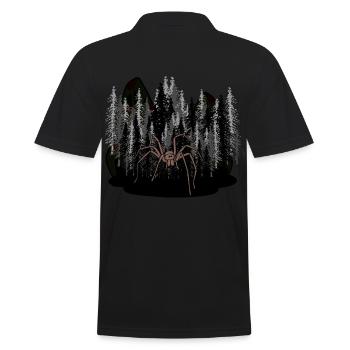Halloween Horreur Forêt Animaux de la forêt Araignée Monstre - Polo Homme - noir - Dos - Kai (181cm)