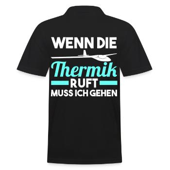 Segelflieger Fliegen Segelfliegen - Männer Poloshirt - Schwarz - Hinten - Kai (181cm)