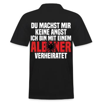 Du machst mir Keine Angst ich bin mit einem Albane - Männer Poloshirt - Schwarz - Hinten - Kai (181cm)
