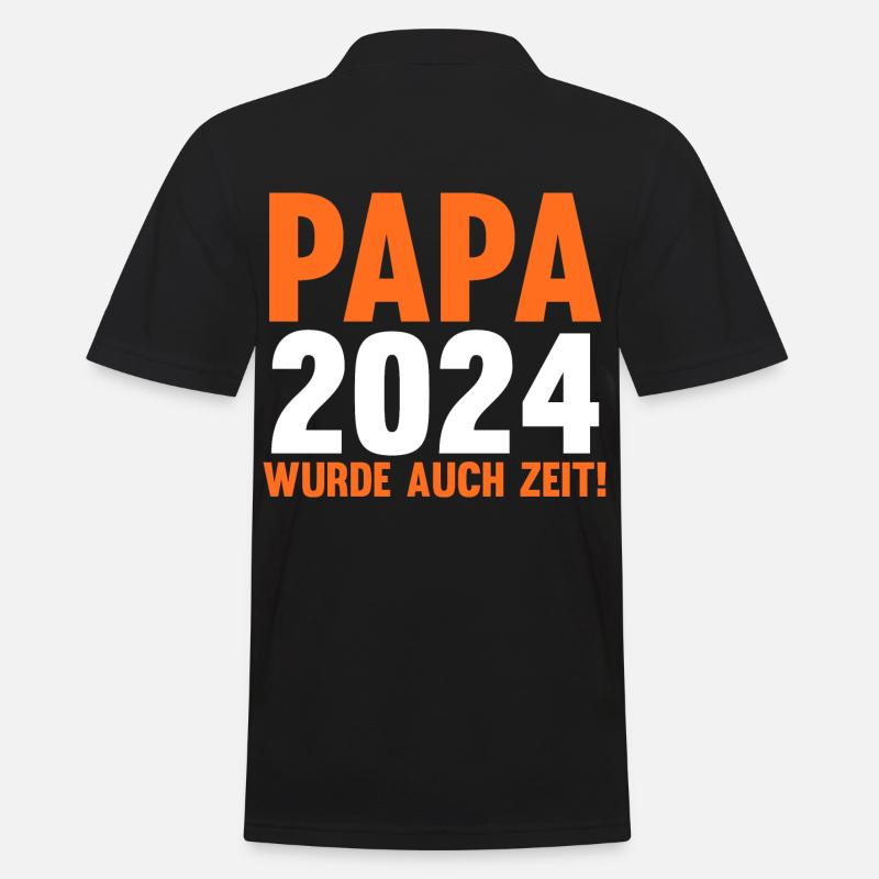 Werdender Papa 2039 - Männer Poloshirt - Schwarz