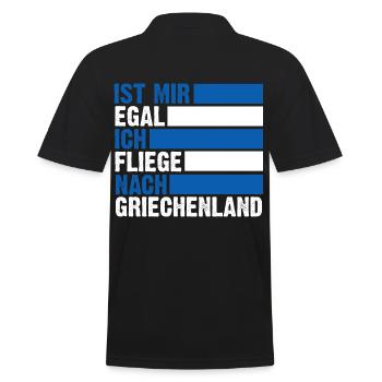 Griechen Grieche Griechenland - Männer Poloshirt - Schwarz - Hinten - Kai (181cm)