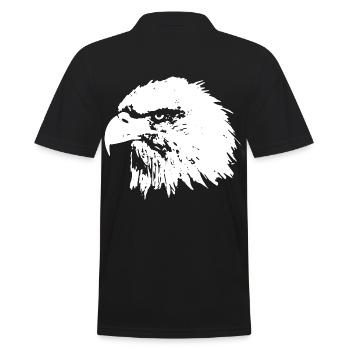 2reborn Adler Falcon Eagle Falke Airfighter Navy A - Männer Poloshirt - Schwarz - Hinten - Kai (181cm)