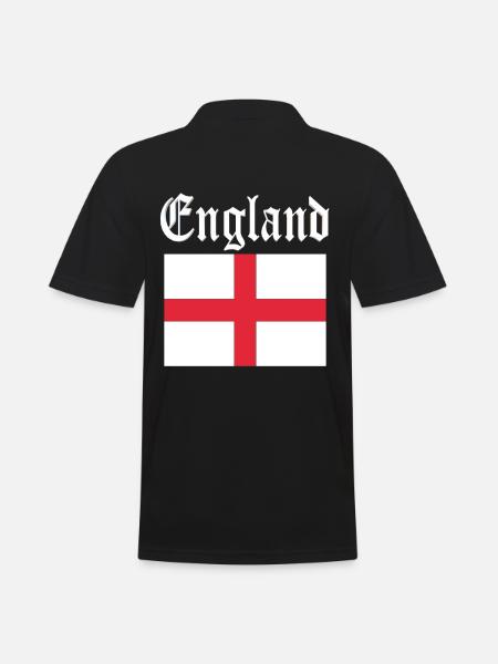 Angleterre Football Design - Polo Homme - noir