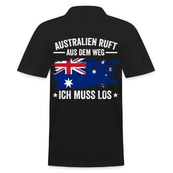 Australien Reise Australier Australierin - Männer Poloshirt - Schwarz - Hinten - Kai (181cm)