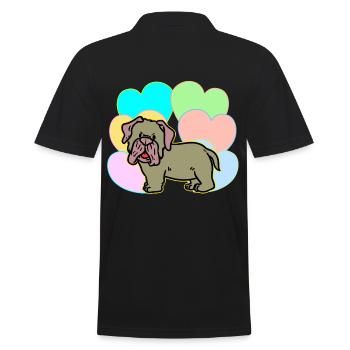 Hund Geburtstag Herzen Hundehalter Kinder Hunde - Männer Poloshirt - Schwarz - Hinten - Kai (181cm)