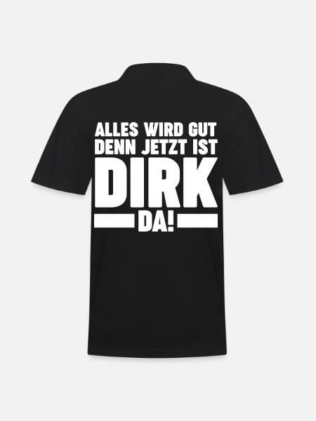 Dirk - Männer Poloshirt - Schwarz