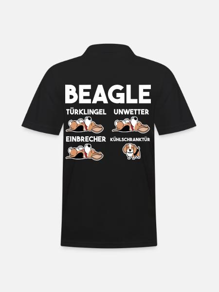 Hund Beagle - Männer Poloshirt - Schwarz