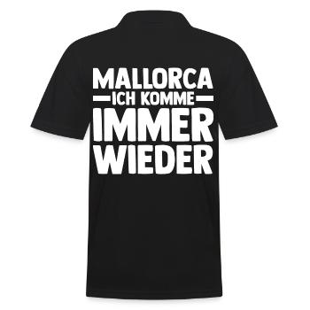 Party Urlaub Mallorca - Männer Poloshirt - Schwarz - Hinten - Kai (181cm)