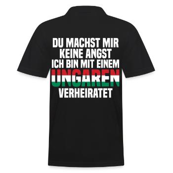 Du machst mir Keine Angst ich bin mit einem Ungare - Männer Poloshirt - Schwarz - Hinten - Kai (181cm)