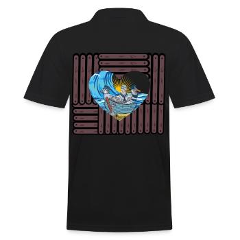 Mouettes Mouette Mer Soleil Côte Océan - Polo Homme - noir - Dos - Kai (181cm)