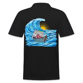 Bunny Bunnies Croisière Bateau Marin Bateaux Marin - Polo Homme - noir - Dos - Kai (181cm)