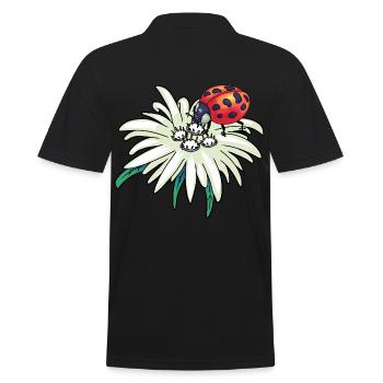 Fleur Naturelle Edelweiss Coccinelle Alpes Tyrol - Polo Homme - noir - Dos - Kai (181cm)