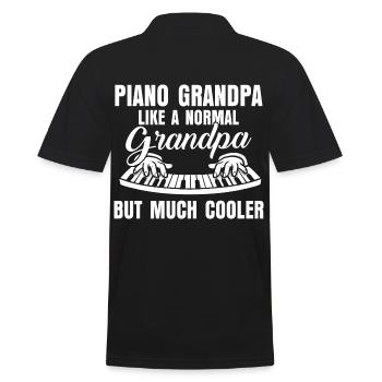 Piano Piano Piano Piano forte Piano Player - Men's Polo Shirt - black - Back - Kai (181cm)