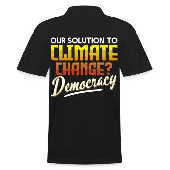 Change Democracy Awareness - Men's Polo Shirt - black - Back - Kai (181cm)