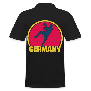 Handball Handball Player Germany Litter Germany - Men's Polo Shirt - black - Back - Kai (181cm)