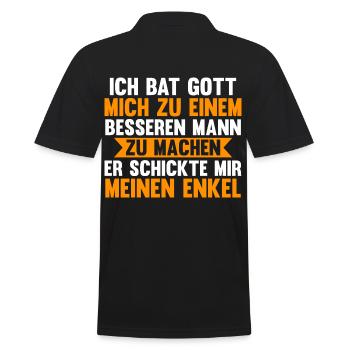 Großvater Großpapa Opi Opa - Männer Poloshirt - Schwarz - Hinten - Kai (181cm)