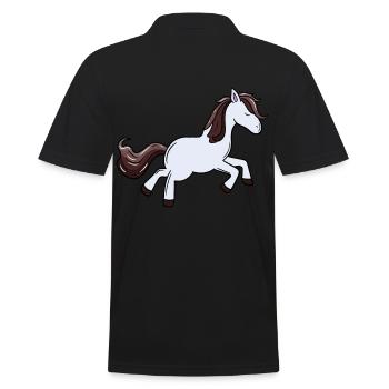 Poney Cheval Chevaux Ross Gaul Enfants Filles Poney Farm - Polo Homme - noir - Dos - Kai (181cm)