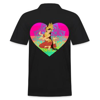 Danseur Asie Inde Thaïlande Coeur Vacances - Polo Homme - noir - Dos - Kai (181cm)
