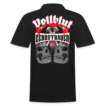 Thoroughbred scaffolding shirt printed - Men's Polo Shirt - black - Back - Kai (181cm)