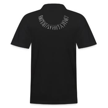 Vikings Runes Futhark Halskette - Männer Poloshirt - Schwarz - Hinten - Kai (181cm)