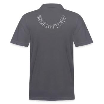 Vikings Runes Futhark Halskette - Männer Poloshirt - Anthrazit - Hinten - Nico (186cm)
