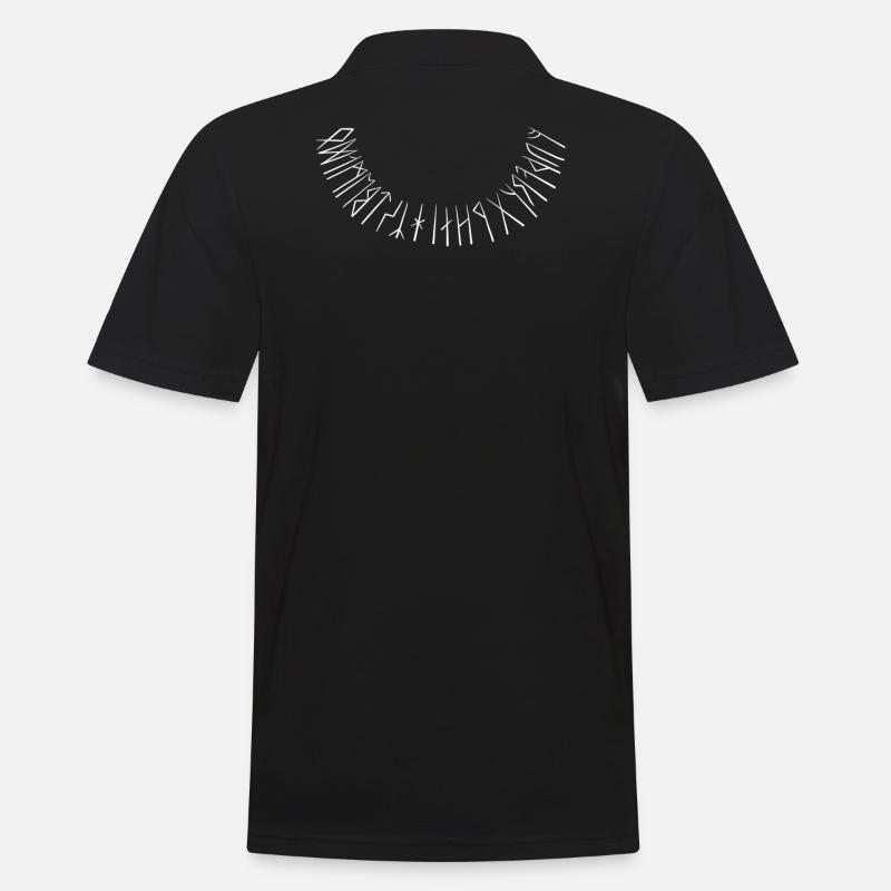 Collier runes Vikings Futhark - Polo Homme - noir