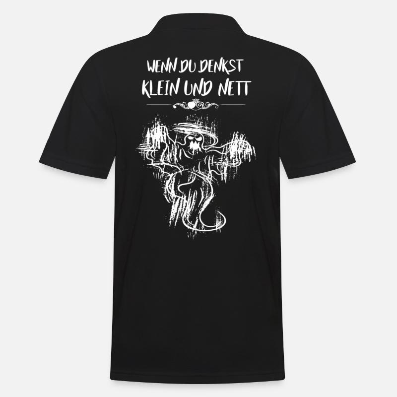 Klein und nett Geist - Männer Poloshirt - Schwarz