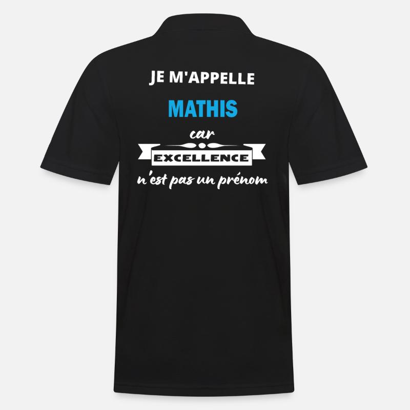 Je m'appelle excellence Mathis - Polo Homme - noir