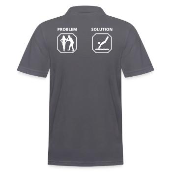 PROBLEM SOLUTION piscine - Polo Homme - charbon - Dos - Nico (186cm)
