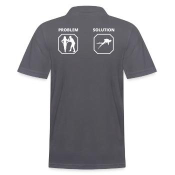 PROBLEM SOLUTION plongée - Polo Homme - charbon - Dos - Nico (186cm)