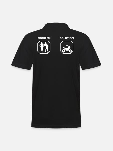 PROBLEM SOLUTION quad - Polo Homme - noir