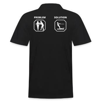 PROBLEM SOLUTION Water skiing - Men's Polo Shirt - black - Back - Kai (181cm)