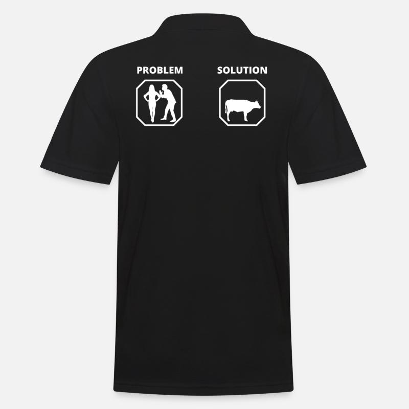 PROBLEM SOLUTION viande - Polo Homme - noir
