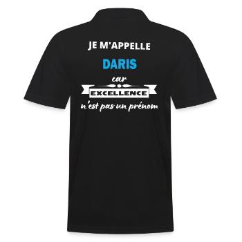 Je m'appelle excellence Daris - Polo Homme - noir - Dos - Kai (181cm)