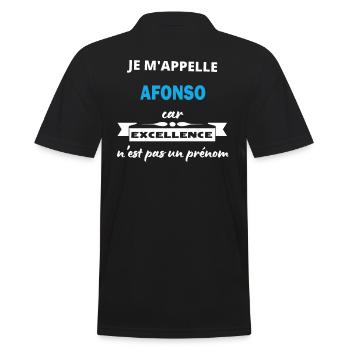 Je m'appelle excellence Afonso - Polo Homme - noir - Dos - Kai (181cm)