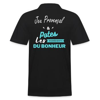 potes les ingrédients du bonheur Jeu Provençal - Polo Homme - noir - Dos - Kai (181cm)