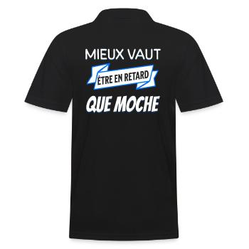 Mieux vaut être en retard que moche - Polo Homme - noir - Dos - Kai (181cm)