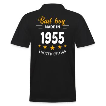 Bad boy made in 1955 - Men's Polo Shirt - black - Back - Kai (181cm)