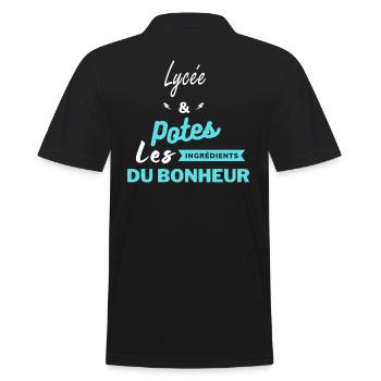 potes les ingrédients du bonheur Lycée - Polo Homme - noir - Dos - Kai (181cm)