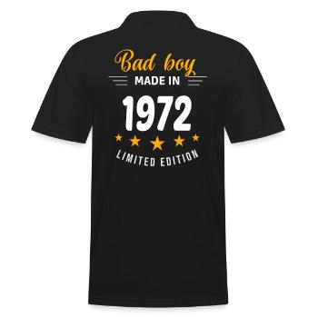 Bad boy made in 1972 - Men's Polo Shirt - black - Back - Kai (181cm)