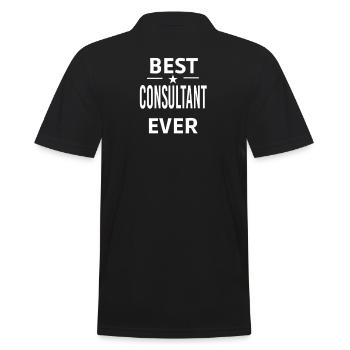 Best Ever CONSULTANT - Men's Polo Shirt - black - Back - Kai (181cm)