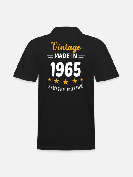 Vintage made in 1965 - Men's Polo Shirt - black