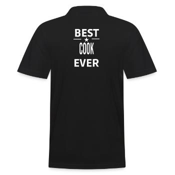 Bester Koch aller Zeiten - Männer Poloshirt - Schwarz - Hinten - Kai (181cm)