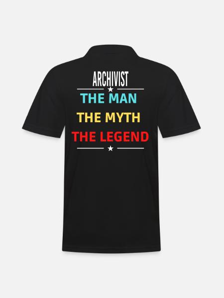 Der Mann Der Mythos Die Legende ARCHIVIST - Männer Poloshirt - Schwarz
