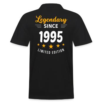 Legendary since 1995 - Men's Polo Shirt - black - Back - Kai (181cm)