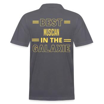 Meilleur musicien de tous les temps dans la galaxie - Polo Homme - charbon - Dos - Nico (186cm)
