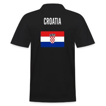 Kroatien FLAGGE - Männer Poloshirt - Schwarz - Hinten - Kai (181cm)