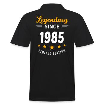 Legendary since 1985 - Men's Polo Shirt - black - Back - Kai (181cm)