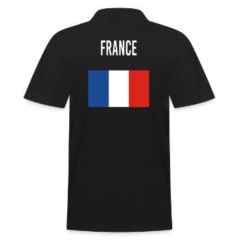 France FLAG - Men's Polo Shirt - black - Back - Kai (181cm)