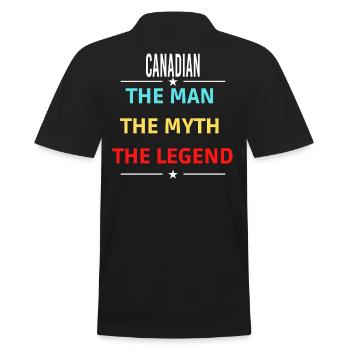 L’homme Le mythe La légende CANADIEN - Polo Homme - noir - Dos - Kai (181cm)